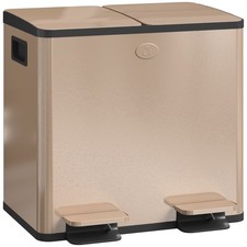 HOMCOM Kitchen Bin 15L Dual