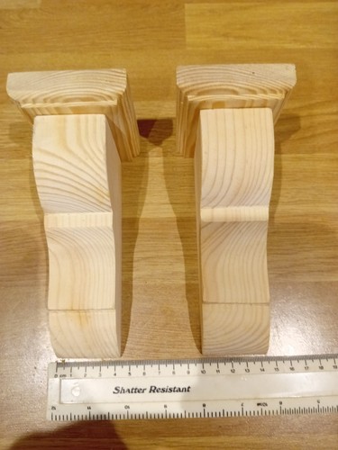 Pair decorative solid pine - pair,