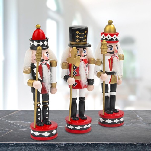 Wooden nutcracker xmas - 3x,