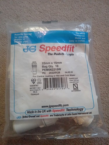 Speedfit 22mm 15mm - speedfit, x