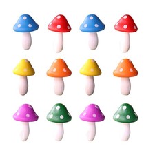 12pcs Wood Mini Mushroom