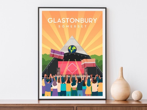 Glastonbury festival print - festival,