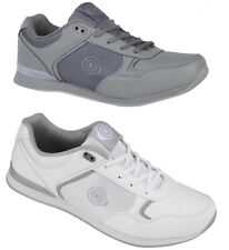 Unisex Bowls Shoes Trainers Mens Womens Ladies White Grey 5-12 Lace Up Jack T836