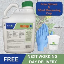 GALLUP XL 5L INDUSTRIAL PROFESSIONAL GLYPHOSATE WEEDKILLER 360g/L + CUP & GLOVES