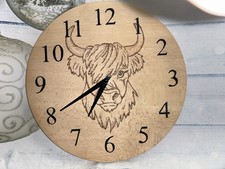 Hand crafted 30cm Beech clock