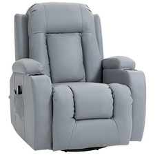 HOMCOM Massage Recliner Chair with 8 Vibration & Heat, PU Leather Recliner