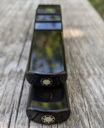 Ebonite rosary beads with