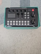 F998 Live Sound Card and Audio Interface with DJ Mixer Effects and Voice Changer