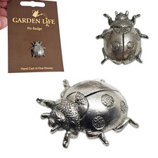 Ladybird Pin Badge Pewter Bug