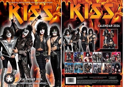 Kiss calendar 2026 - kiss, a3