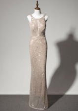 Long Fishtail Sequins Dress