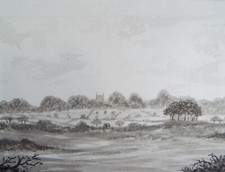 Original Watercolour,  'Church