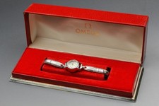Near MINT w/ Box OMEGA Ladymatic 551.004 Cal.661 Cut Glass Auto Ladies Watch