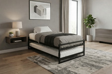  3ft Single Black Metal Frame