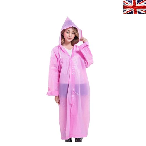 Unisex adults pink rain poncho - pink,