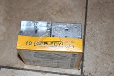 Pk of 10 - APPLEBY - SB655 - FLUSH STEEL BACK BOX - 1 GANG/25MM/ADJUSTABLE LUGS
