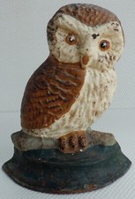 Cast iron owl - owl, doorstop