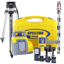 Spectra LL300N Rotary Laser Level Kit, Detector, Tripod & Staff. 6-Year Warranty
