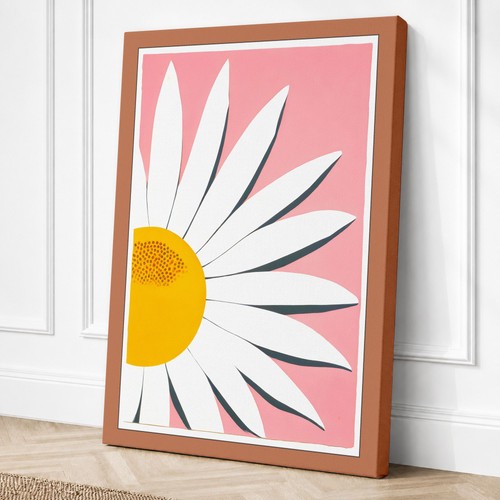 Modern daisy botanical canvas - daisy,