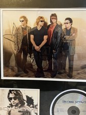 Signed Photo All Members JON BON JOVI, TICO TORRES, RICHIE SAMBORA, DAVID BYRAN