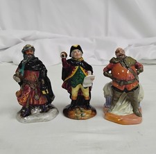 Royal Doulton Miniature Figurine Set King Wenceslas Town Crier Falstaff - RB25
