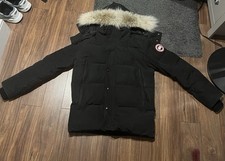 Canada-goose Mens Wyndham Parka Jacket Black Size S Used Condition Great Value