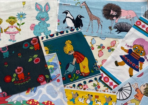 Vintage floral fabric scrap - vintage,