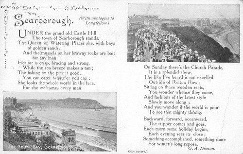 Scarborough vtg postcard south - scarborough,