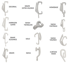 Curtain rail track gliders - curtain,