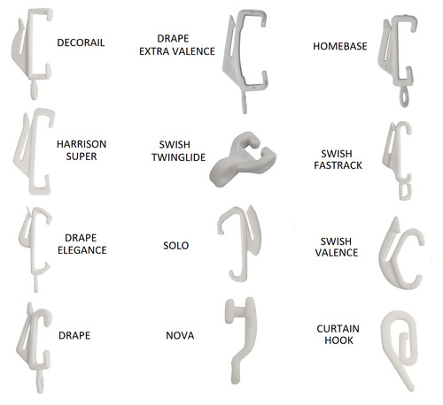 Curtain rail track gliders - rail,