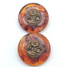 Pair of Large Marbled Bakelite