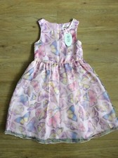 **AGE 10 YEARS GIRLS STUNNING DRESS, BUTTERFLY PATTERN, BHS, BNWT £30.00**