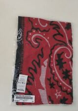 FW19 Supreme Dead Prez RBG bandana red black navy paisley scarf 21.25" x 21.25"