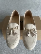 Dune Ecru Tassel Loafers Size