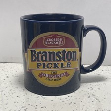 Branston Pickle Mug Kilncraft Crosse & Blackwell Vintage Coffee Tea Dark Blue