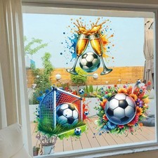 Decorative Soccer Static Cling