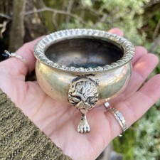 Antique Small Silver Cauldron