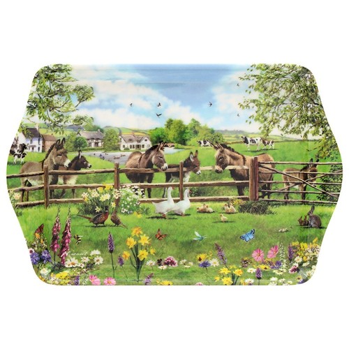 Farm donkeys melamine - donkeys,