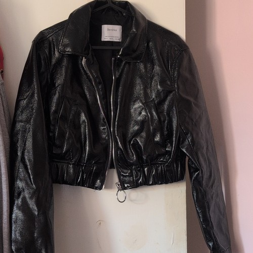 Bershka black cropped - cropped, faux