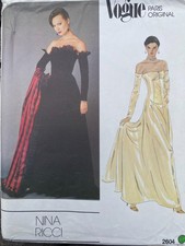 Vogue Paris Original Pattern 2604 Misses' Evening Dress & Stole by Nina Ricci 14