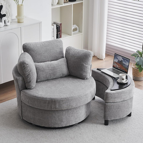 Swivel cuddle sofa chair with - swivel,