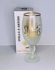 Stella Artois Unfiltered Frosted Chalice Glass 330ml Brand New Boxed 33cl