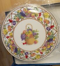Royal Worcester Fruit Basket Pattern - Round Cake Stand / Plate, Yr 1994,  28cm