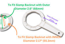 Siamp Toilet WC Flush Valve Syphon Outlet Spanner 2.6" 34032107 Backnut OD 66mm