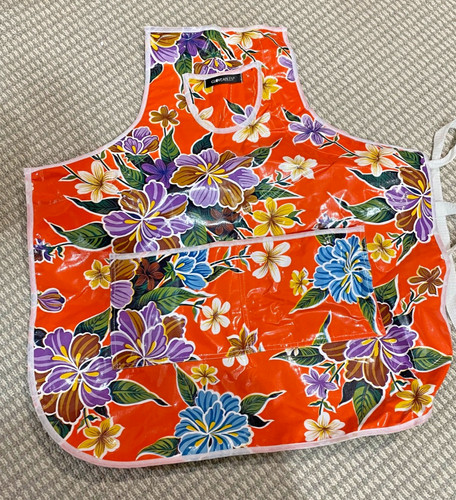 Oilcloth kitchen apron - oilcloth,