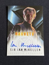 X-Men Magneto Ian McKellen Signed Trading Card Marvel Movie 2000 Topps Rare