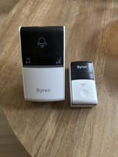 BYRON DBY-23612BS Plug-in Wireless Doorbell Set Door Bell Kinetic Push. 100m