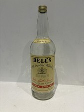 Vintage Bells Whisky 20" Glass Bottle Collectible 4.5 Litre Coin Money Jar