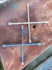 2x 4 Way Universal Wheel Nut Brace 17mm 19mm 21mm 23mm Car Wrench Cross Spanner