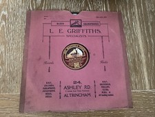 Altrincham History HMV 78 Vinyl Record From L.E Griffiths Ashley Rd Jack Hylton